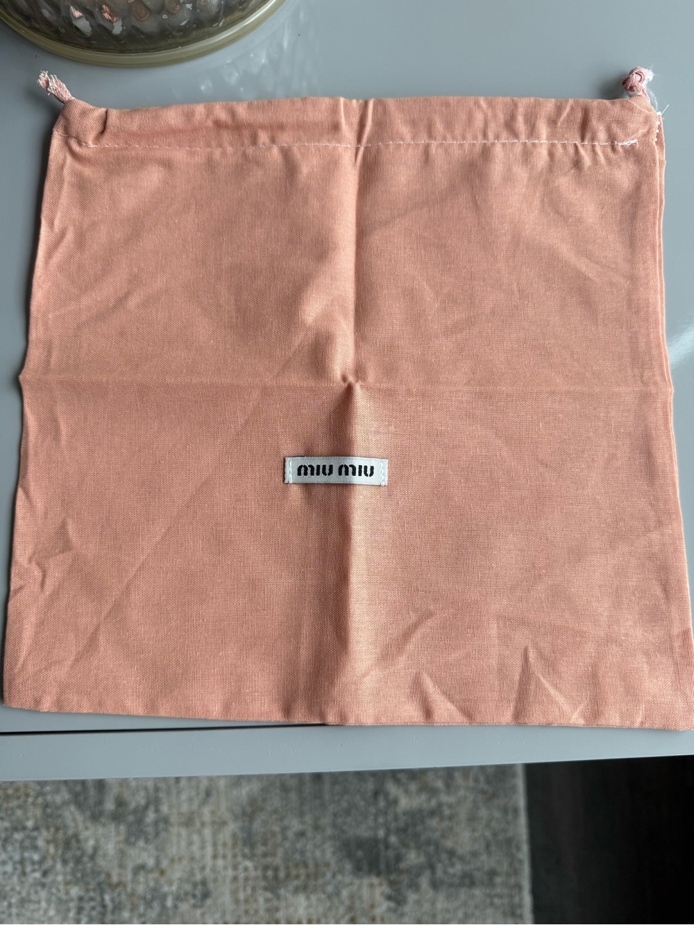 Miu Miu Pink Drawstring Dust Bag – Brand New